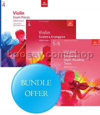 ABRSM Violin Exams 2020-2023 Grade 4 Bundle Offer (Score, Part & CD) - Save 10%